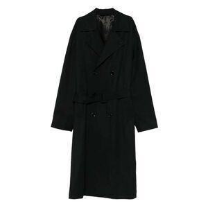 Lardini Men Double-Breasted Coat With Belt